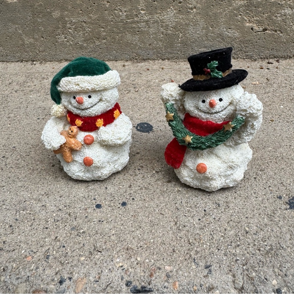 Mini Snowmen VTG Christmasโ Decor Heavy Paper Weights